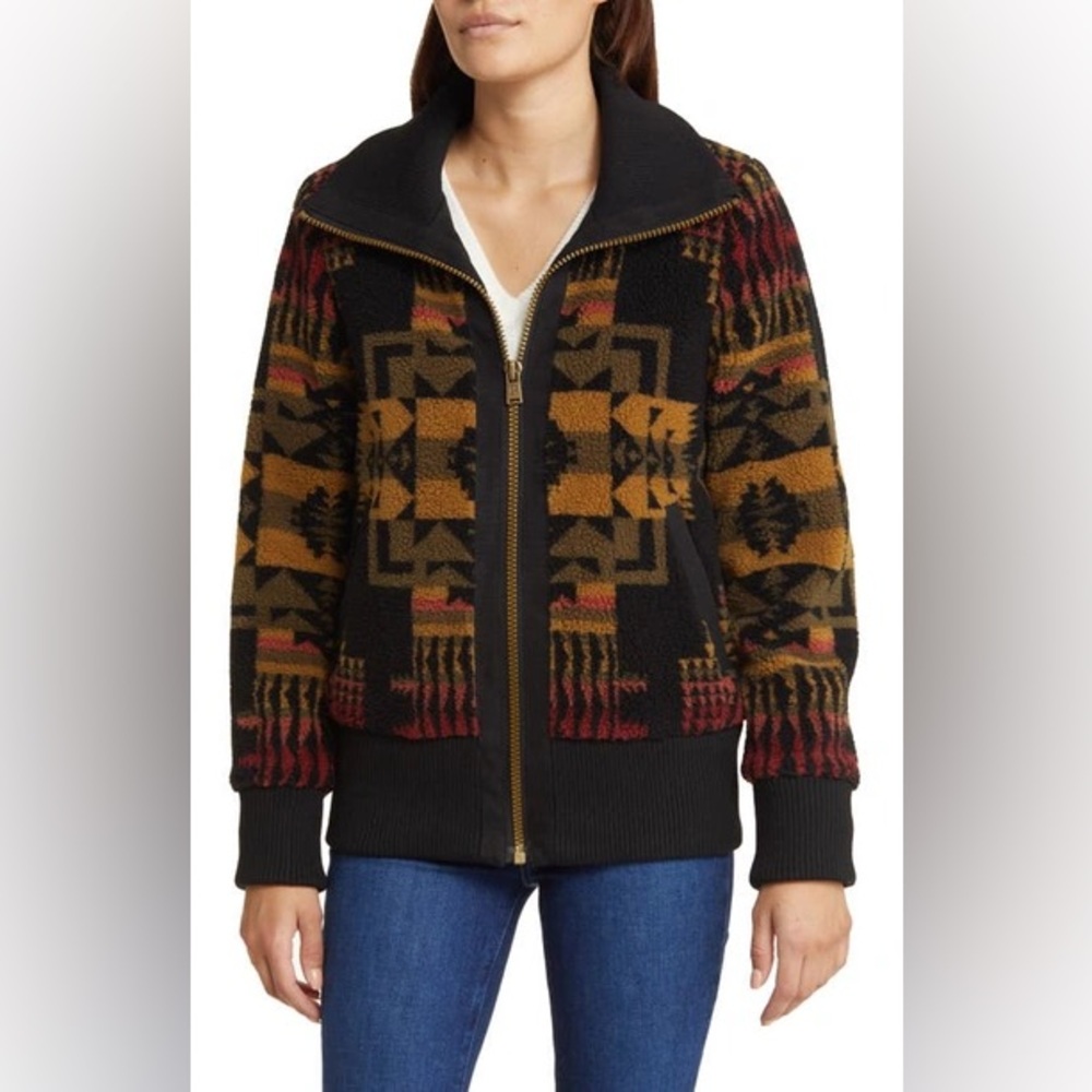 Pendleton FOXGLOVE FLEECE BOMBER JACKET - Size XL - Like New - Picture 8 of 16